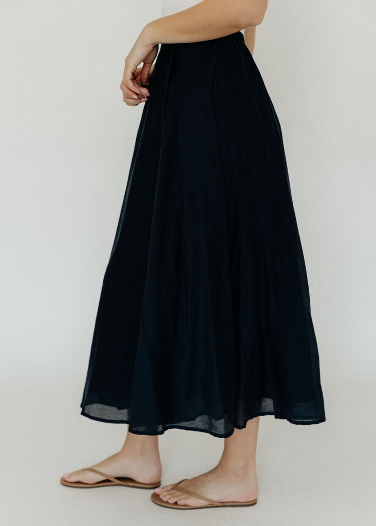 Xírena Gable Skirt in Blue Sapphire Side  | Tula's Online Boutique