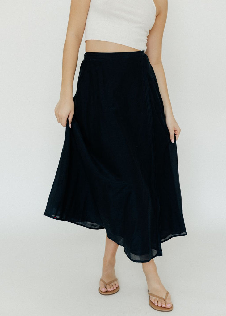 Xírena Gable Skirt in Blue Sapphire Front | Tula's Online Boutique