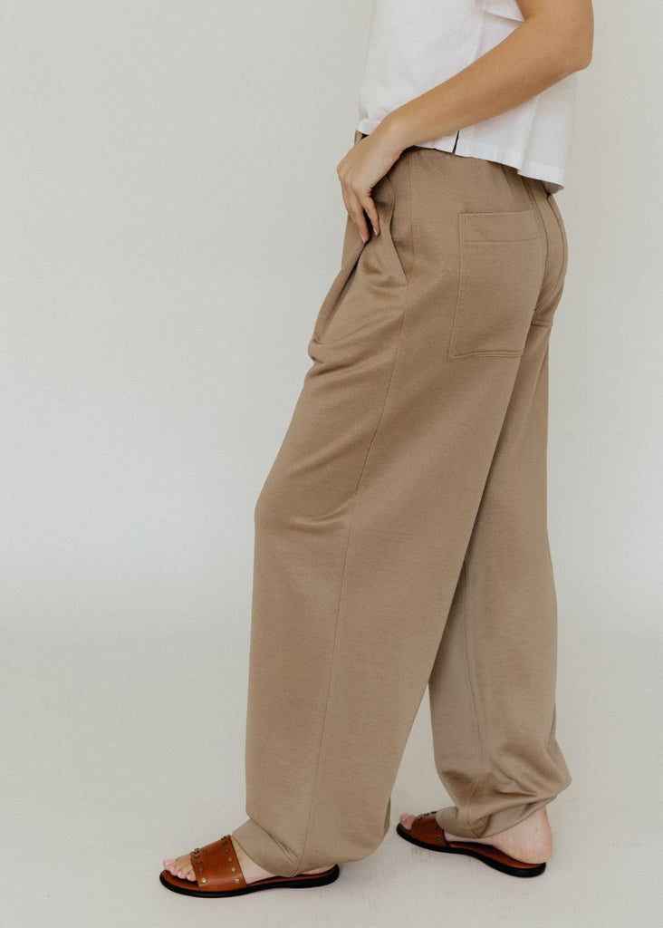 Tibi Silk Terry Pleated Pull On Pant in Granola Side | Tula's Online Boutiq…