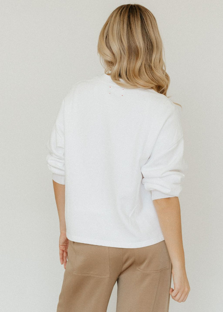 Xírena Harmony Sweatshirt White back | Tula's Online Boutique