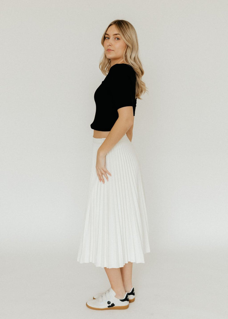 Proenza Schouler Daphne Skirt in Off White side 2 | Tula's Online Boutique