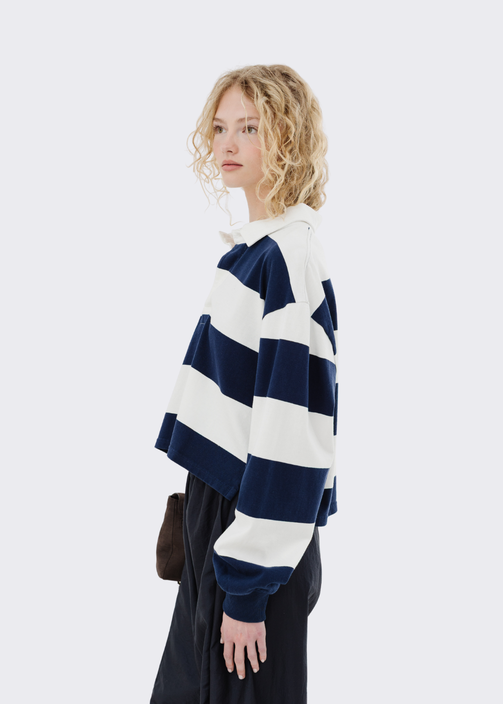 Denimist Rugby L/S Tee in Navy Blue Stripe | Shop Tula