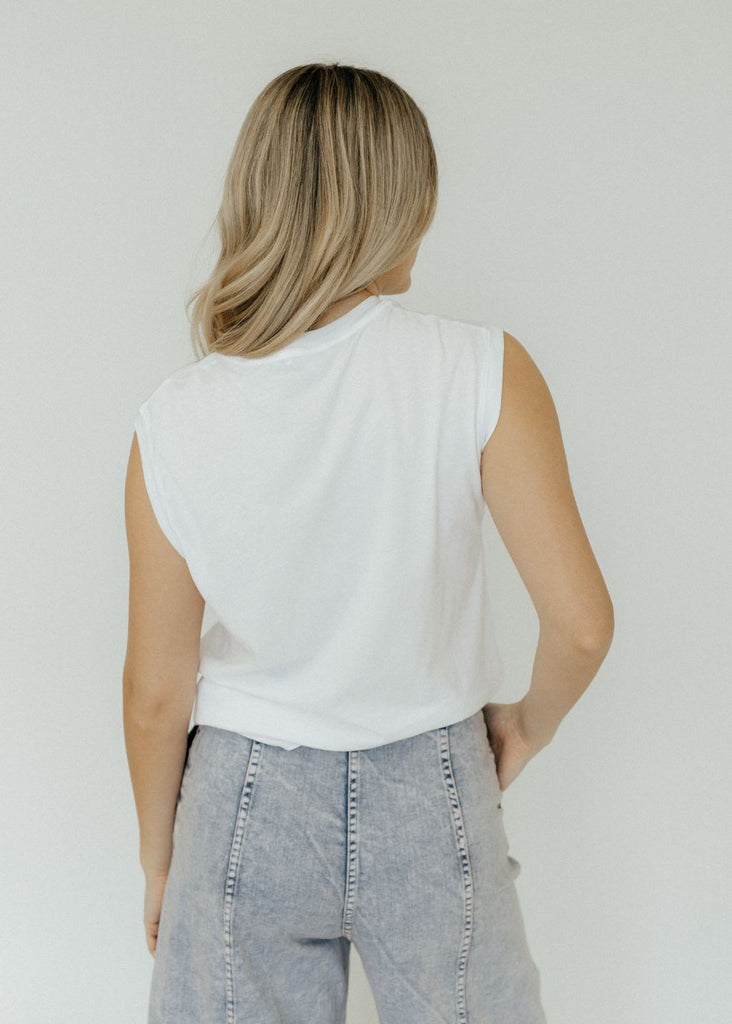 AGOLDE Raya Muscle Tee in White back | Tula's Online Boutique