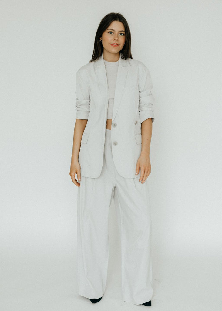 Tibi Drapey Suiting Marit Pullon Pant Front | Tula's Online Boutique
