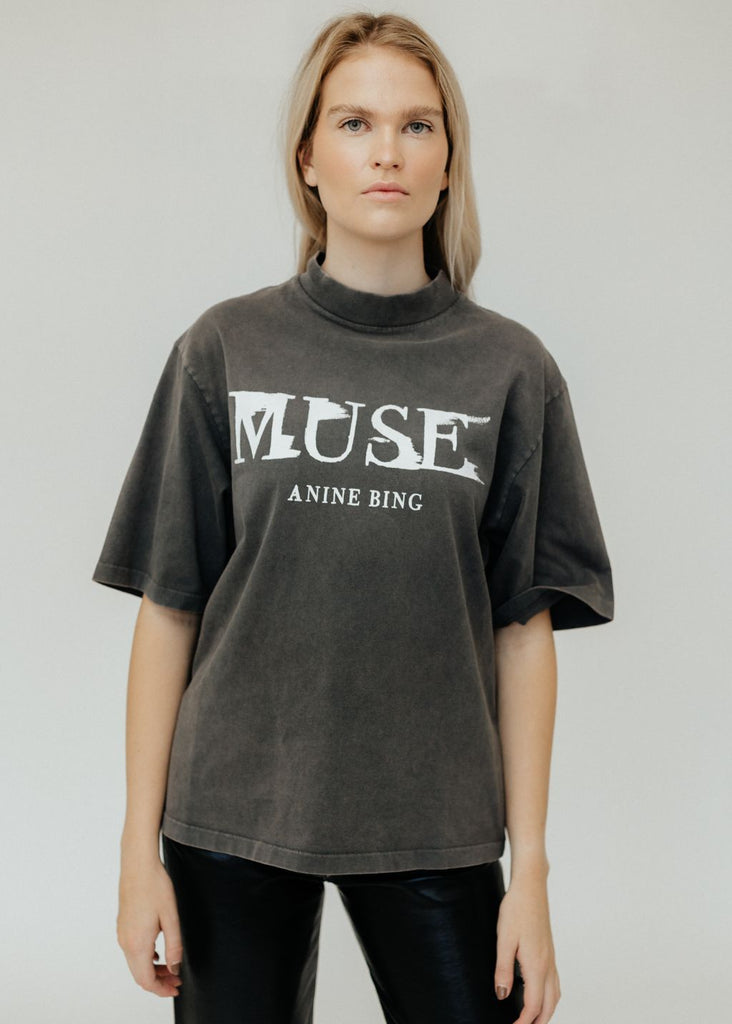 Anine Bing Wes Tee Painted Muse Front | Tula's Designer Boutique
