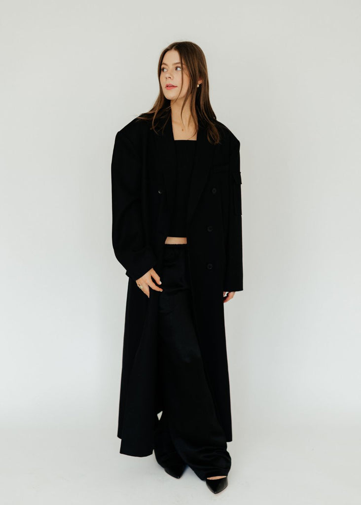 Tibi Luxe Tuxedo Maxi Coat | Tula's Online Boutique