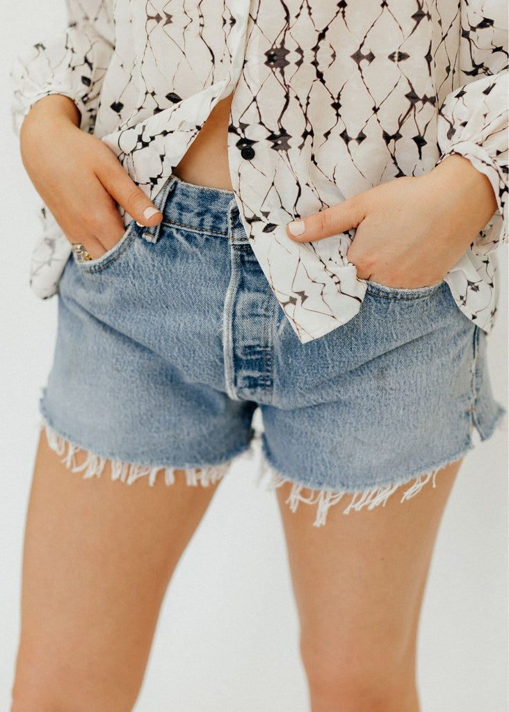 RE/DONE The Short in Indigo | Tula's Online Boutique