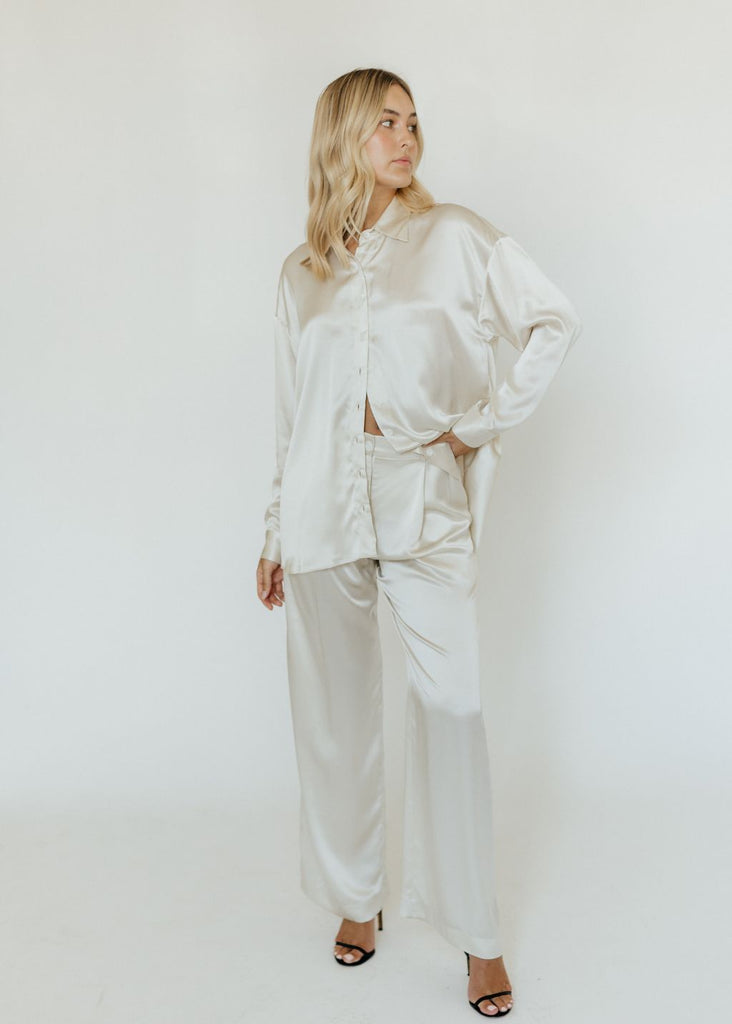 Sablyn Pleated Silk Pant | Tula Online Boutique