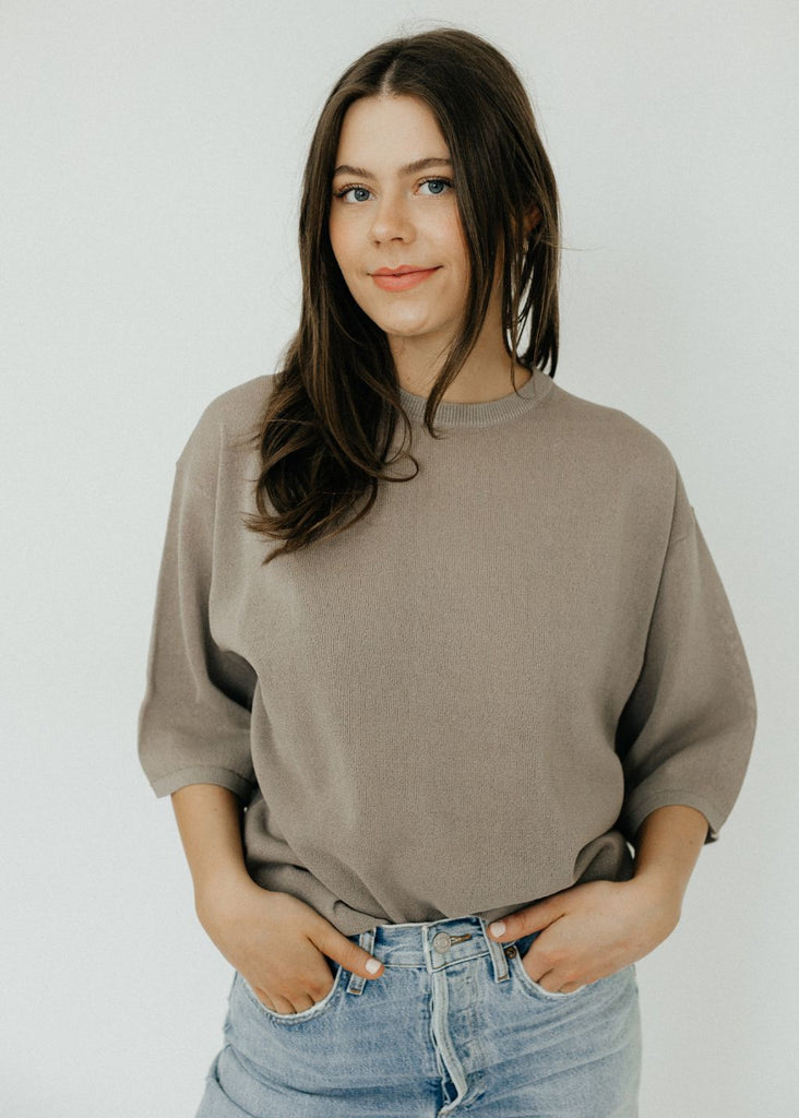 Tibi Crispy Sweater Oversized Easy T | Tula's Online Boutique