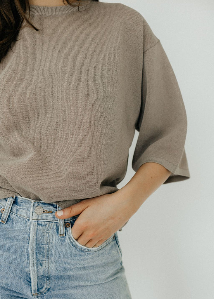 Tibi Crispy Sweater Oversized Easy T Details | Tula's Online Boutique