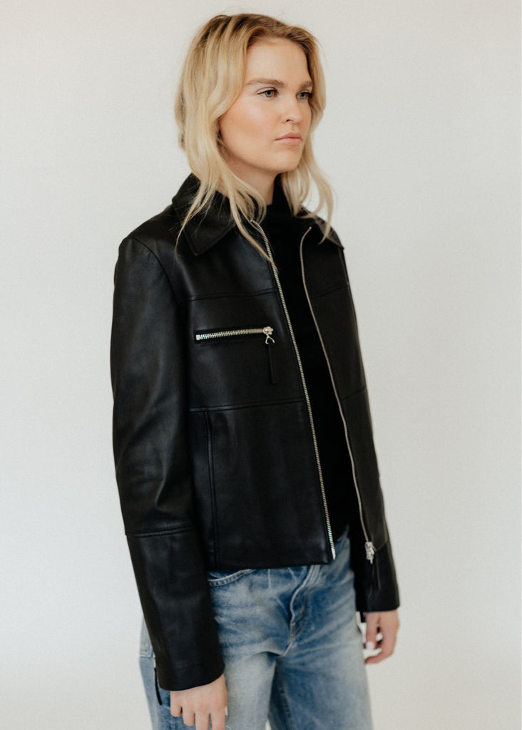 Proenza Schouler Annabel Jacket in Black Leather Quarter | Tula's Online Boutique