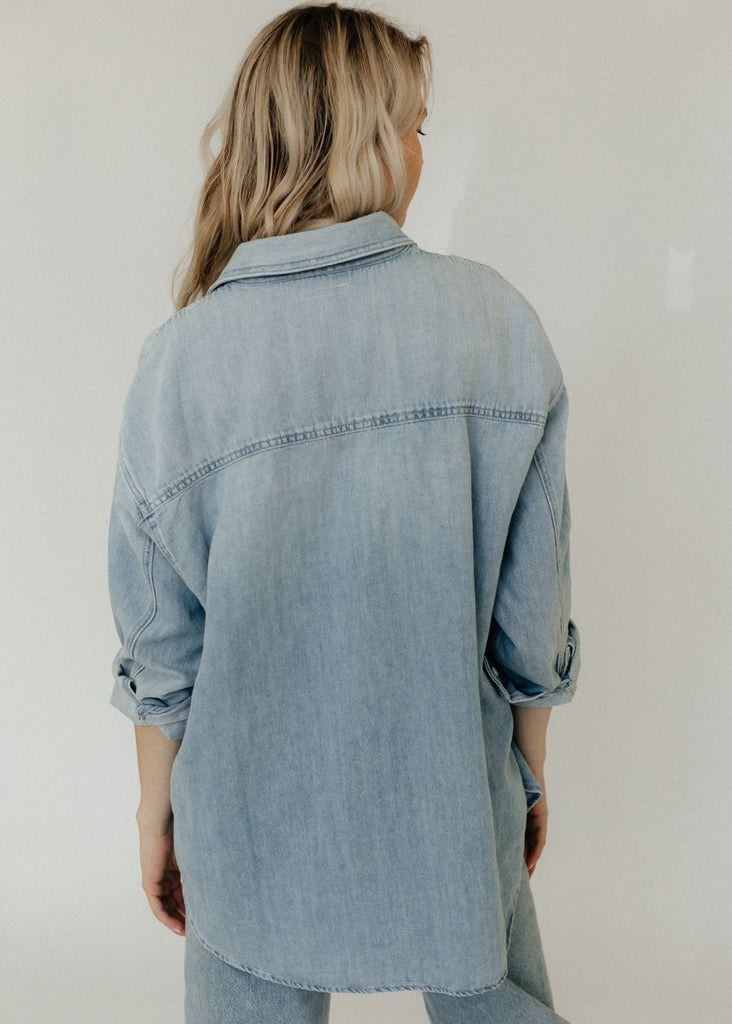 MOTHER The Lazy Sunday Denim Top Back | Tula's Online Boutique