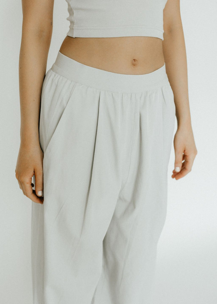 Tibi Drapey Suiting Marit Pullon Pant Front Details | Tula's Online Boutique