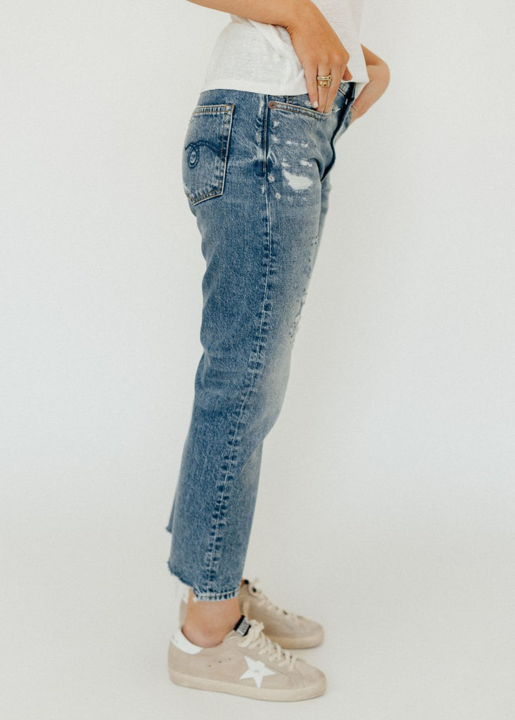 R13 Boyfriend Jeans in Bain Rips Side | Tula's Online Boutique