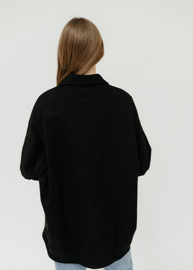 Frank & Eileen Mcloghlin Utility Shirt in Blk Back | Tula's Online Boutique