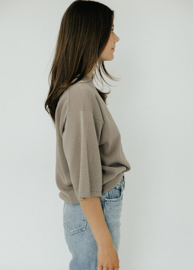 Tibi Crispy Sweater Oversized Easy T Side | Tula's Online Boutique