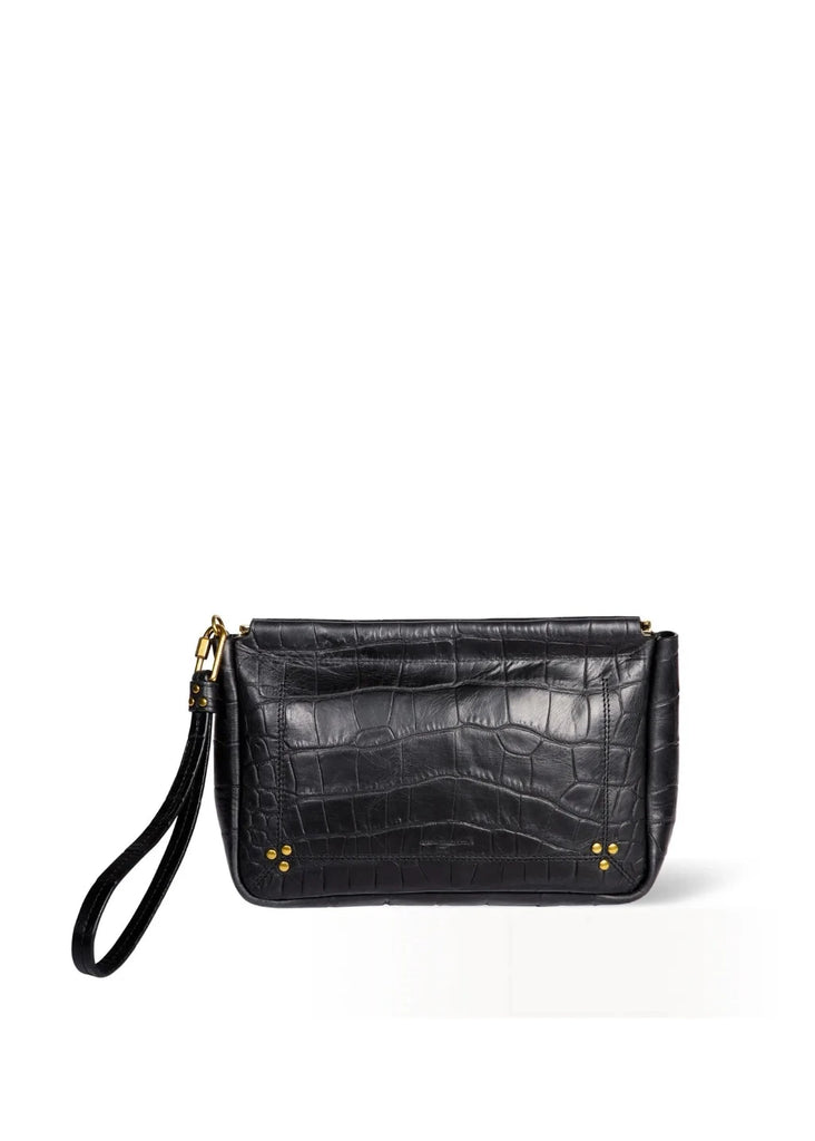 Jerome Dreyfuss Clap L Bag in Imprime Croco Noir | Tula's Online Boutique