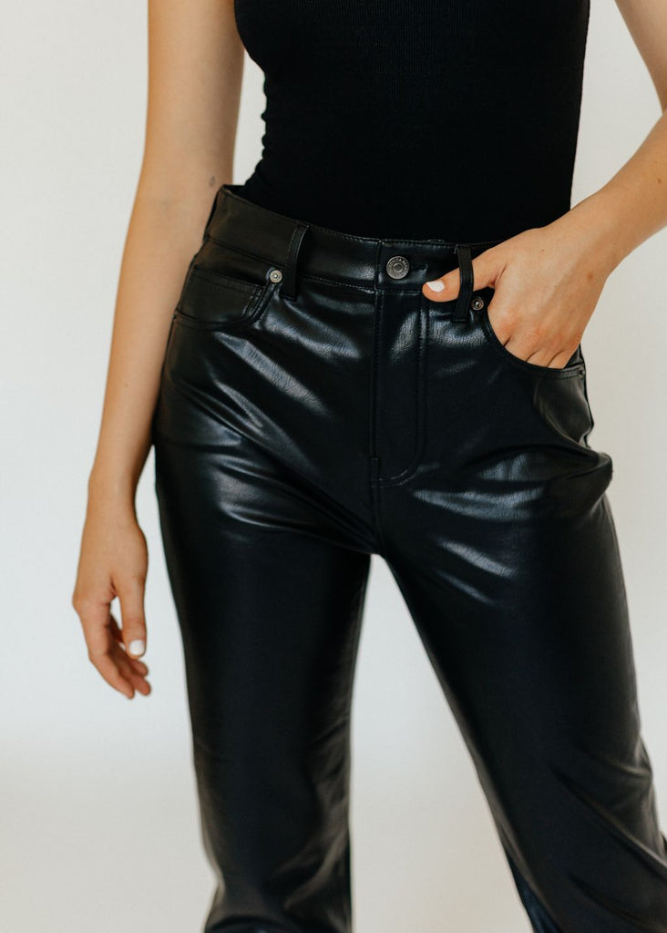 Veronica Beard Vegan Leather Pants Details | Tula Online Boutique