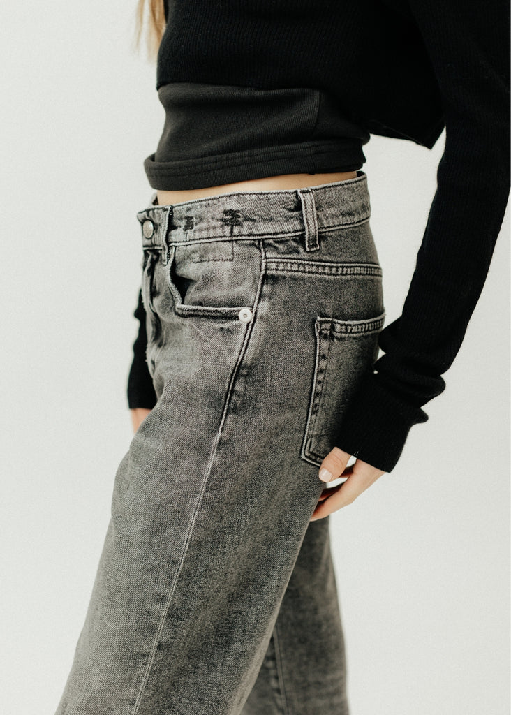 R13 Boyfriend Jeans in Vintage Grey Side Detail | Tula's Online Boutique