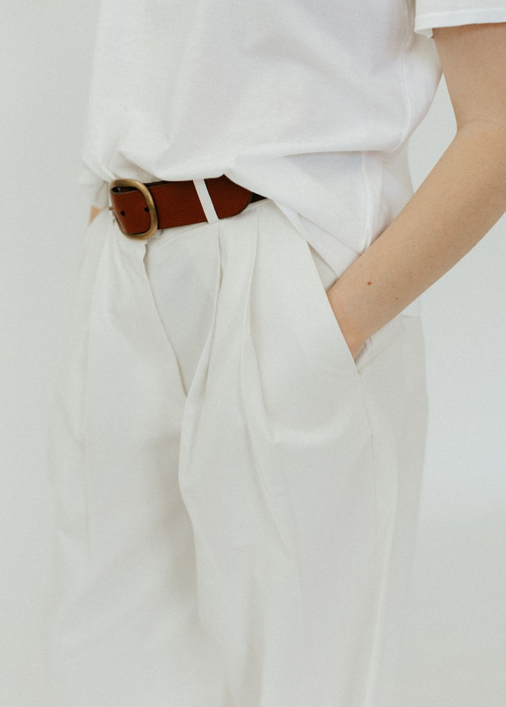 Proenza Schouler Helena Pant in Off White Side Details | Tula's Online Boutique
