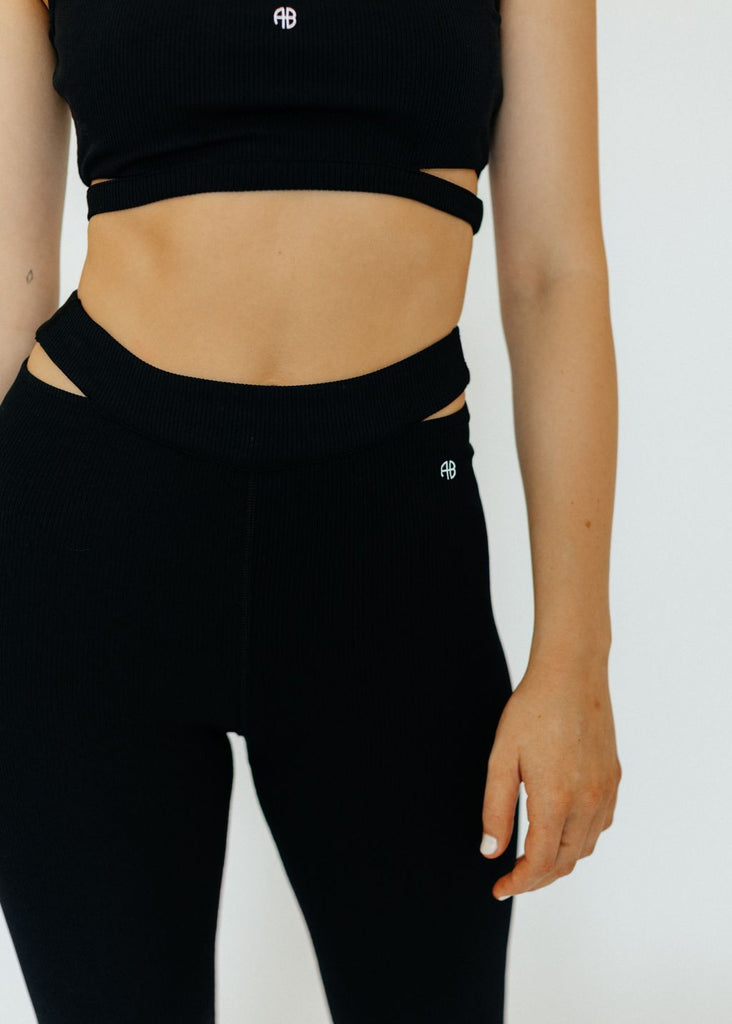Anine Bing Aimee Leggings in Black Details | Tula's Online Boutique