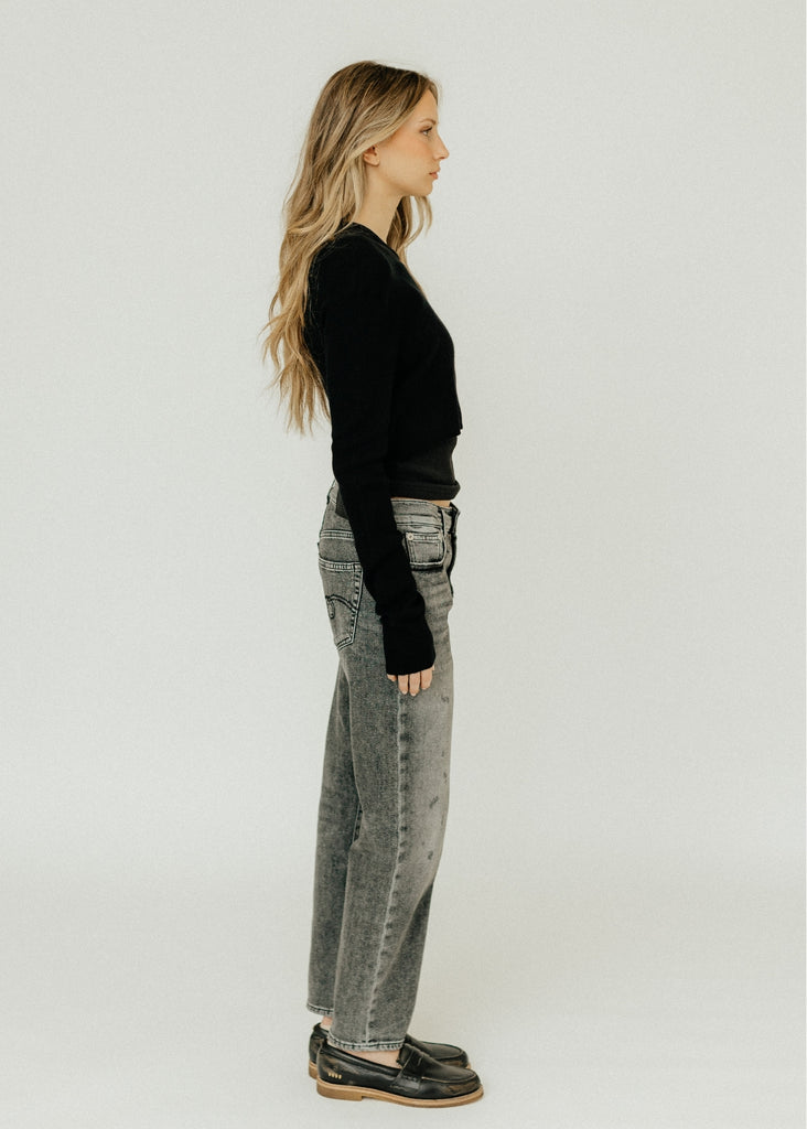 R13 Boyfriend Jeans in Vintage Grey Side View | Tula's Online Boutique