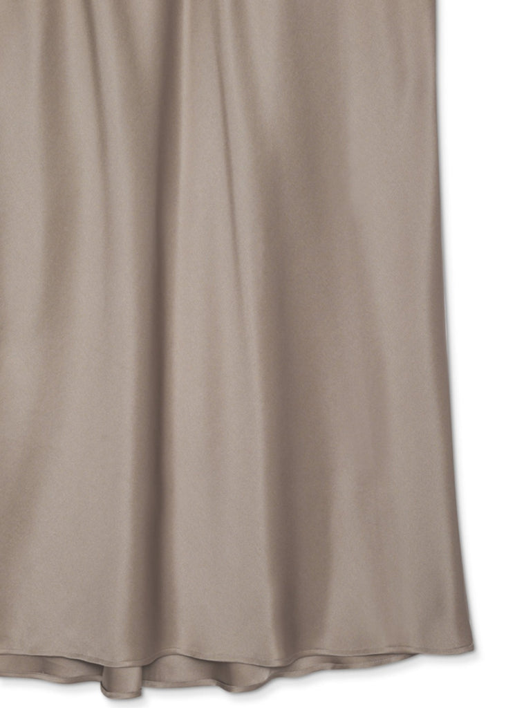 Anine Bing Bar Maxi Silk Skirt in Taupe | Tula's Online Boutique