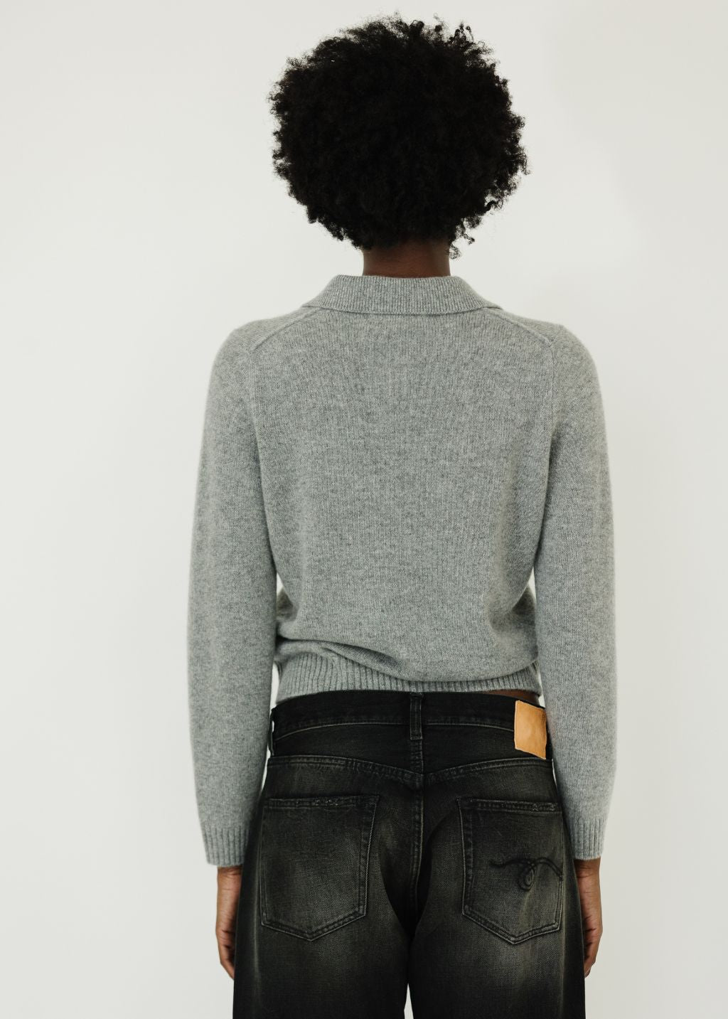 Alex Mill Alice Cashmere Polo in Grey | Shop Tula