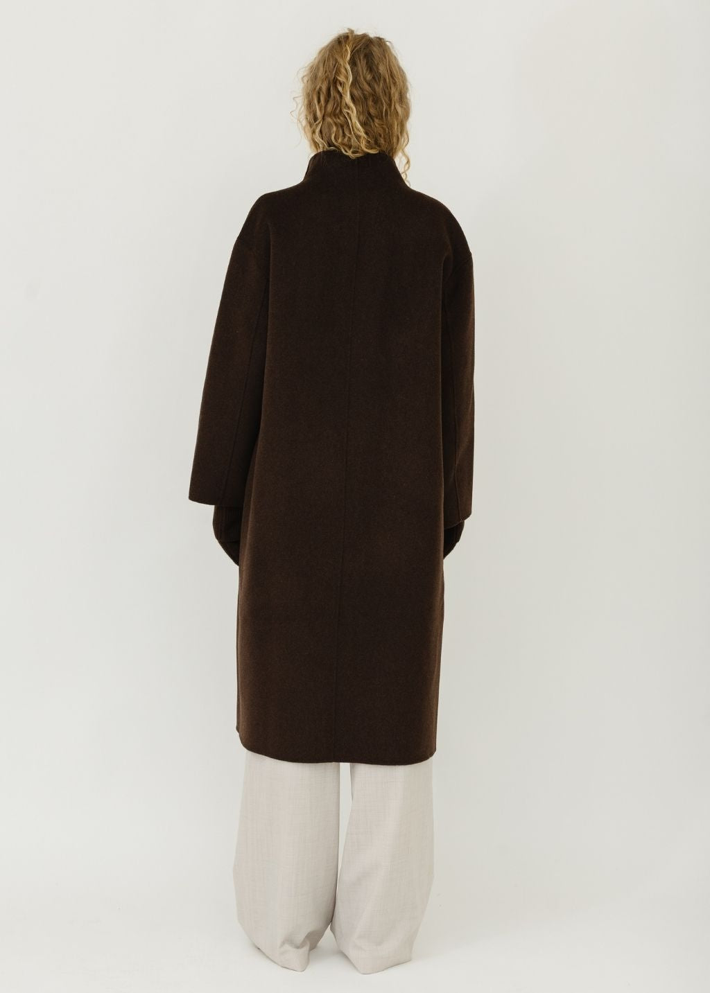 Alex Mill Long Sophia Wool Coat in Chocolate | Shop Tula