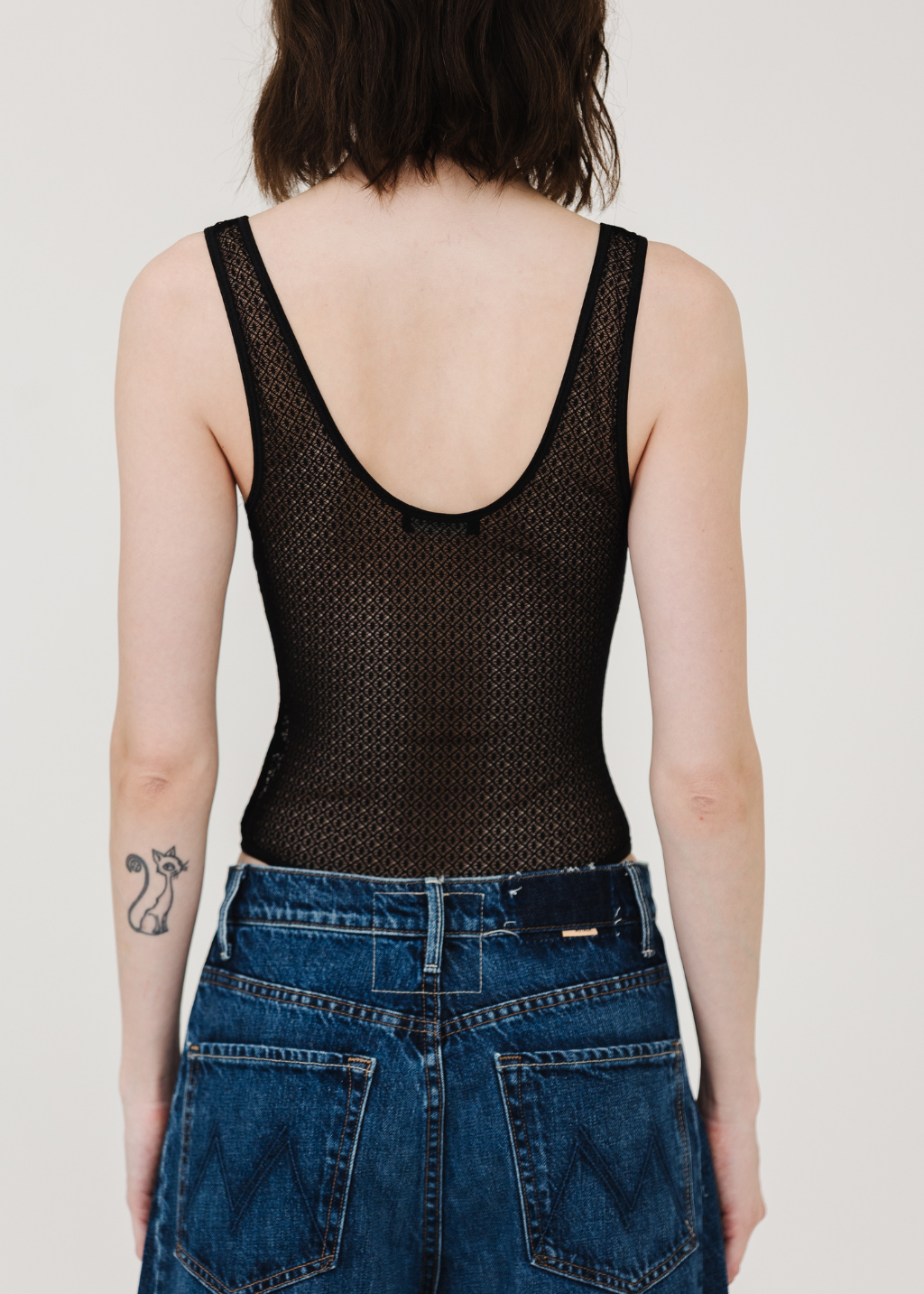 Anine Bing Alysha Bodysuit in Geometric Lace | Shop Tula