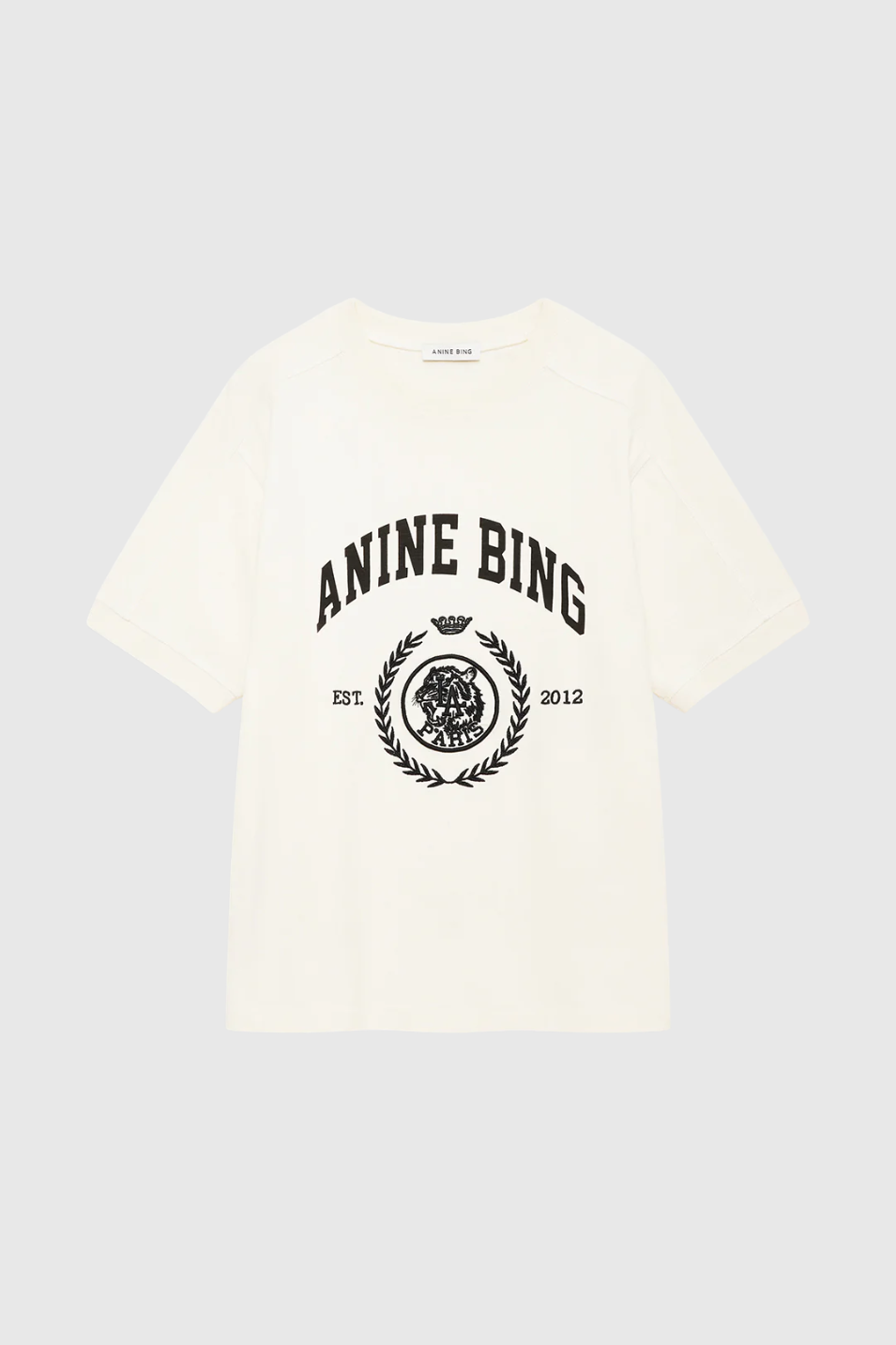 Anine Bing Collegiate Jaylin Tee in Cream | Shop Tula