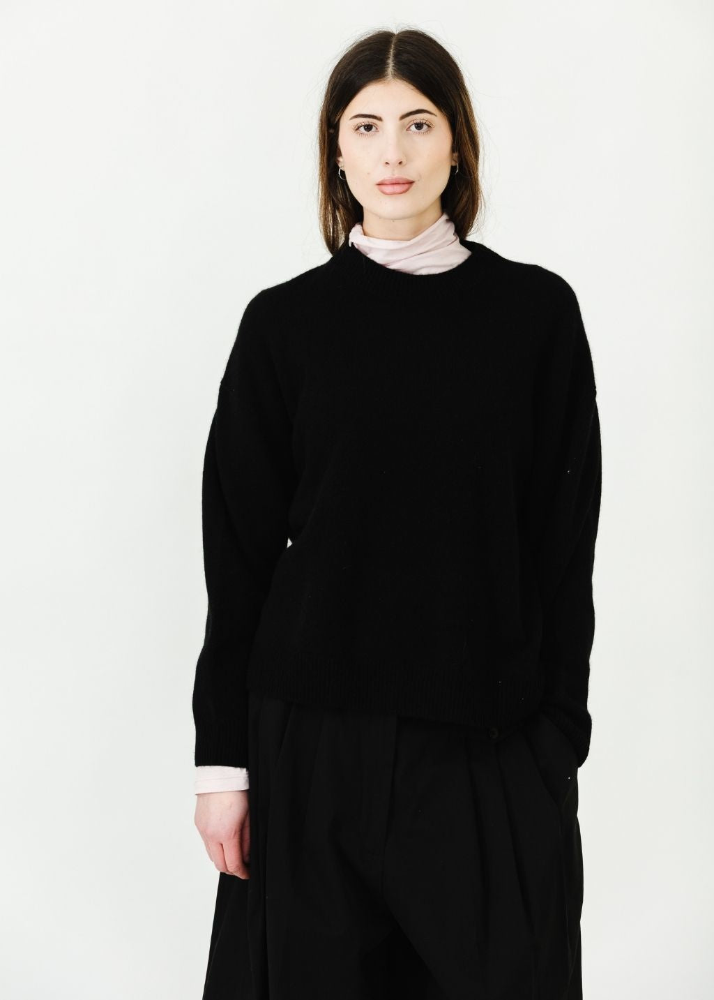 Anine Bing Lee Crew Sweater in Black | Shop Tula