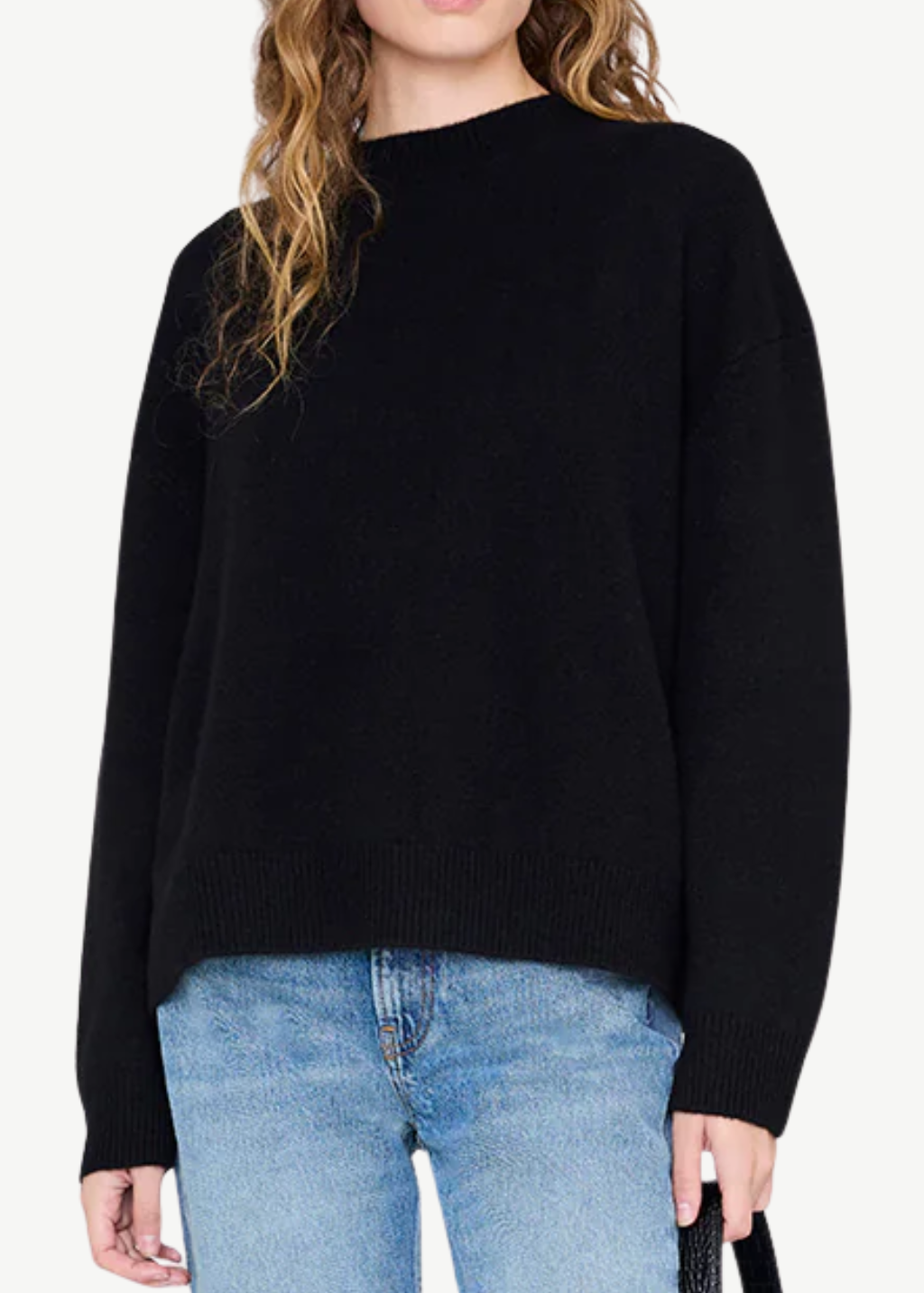 Anine Bing Lee Crew Sweater in Black | Shop Tula