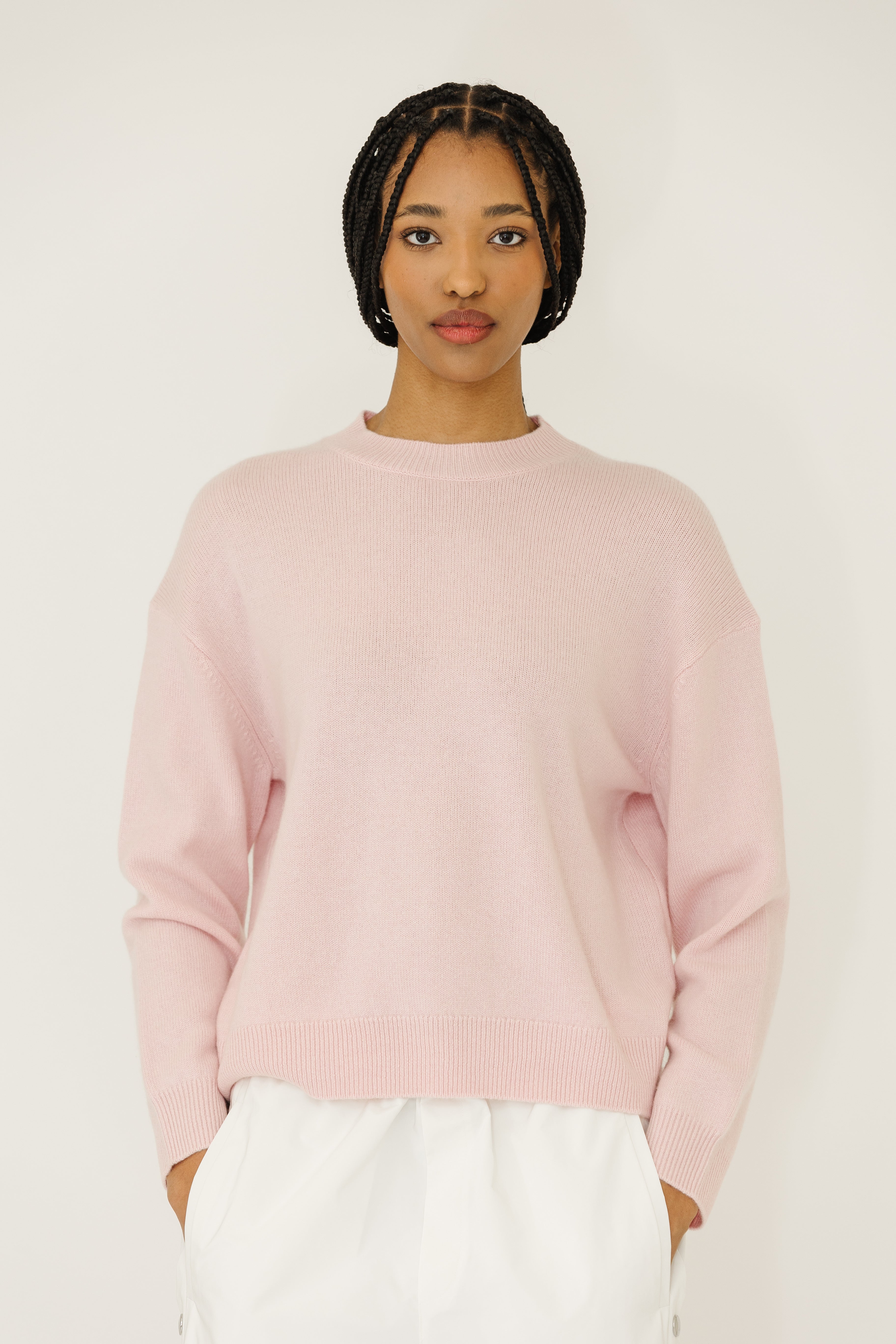 Anine Bing Lee Crew Sweater in Pink | Shop Tula