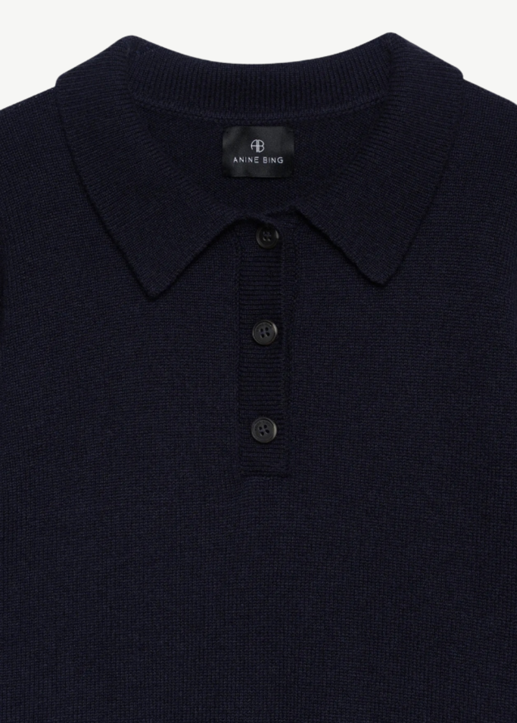 Anine Bing Lee Polo Sweater in Navy | Shop Tula