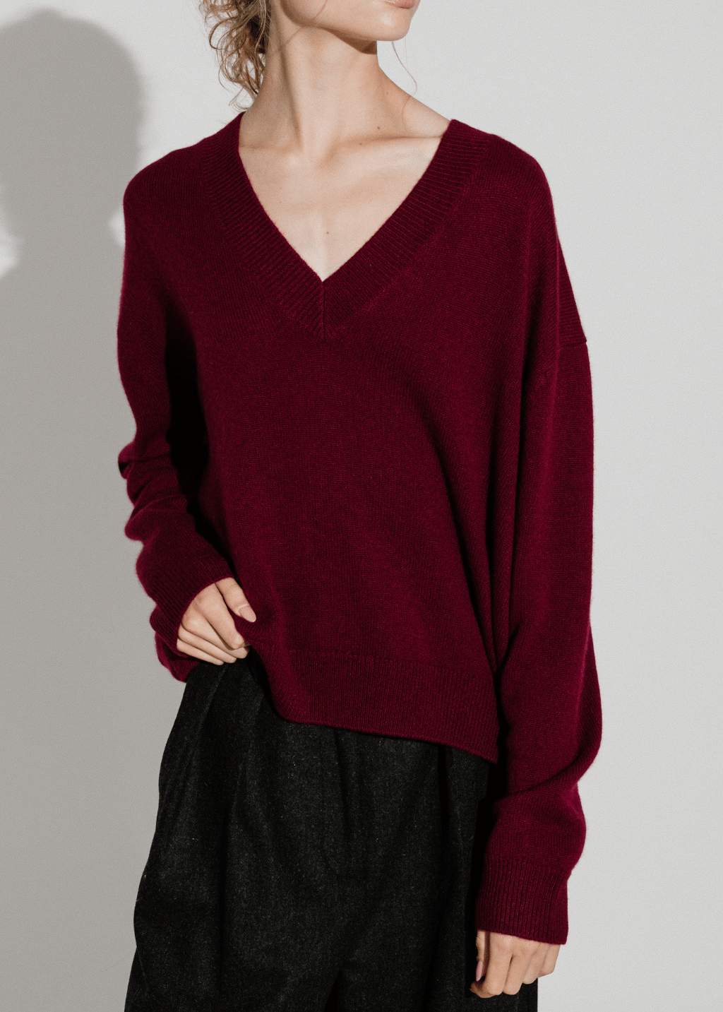 Anine Bing Lee Sweater in Burgundy | Shop Tula