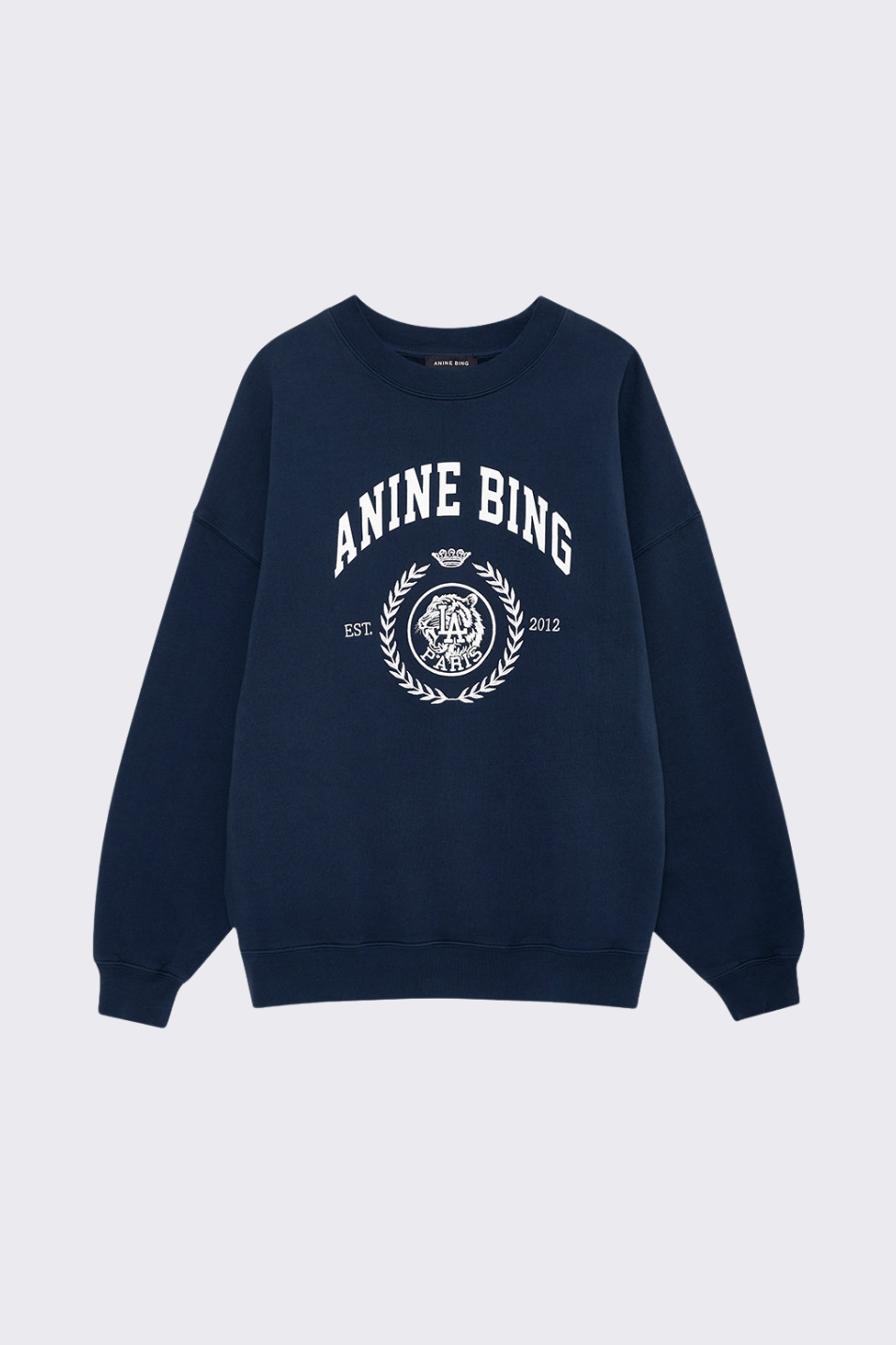 Anine Bing Miles Collegiate Sweatshirt in Dark Navy | Shop Tula