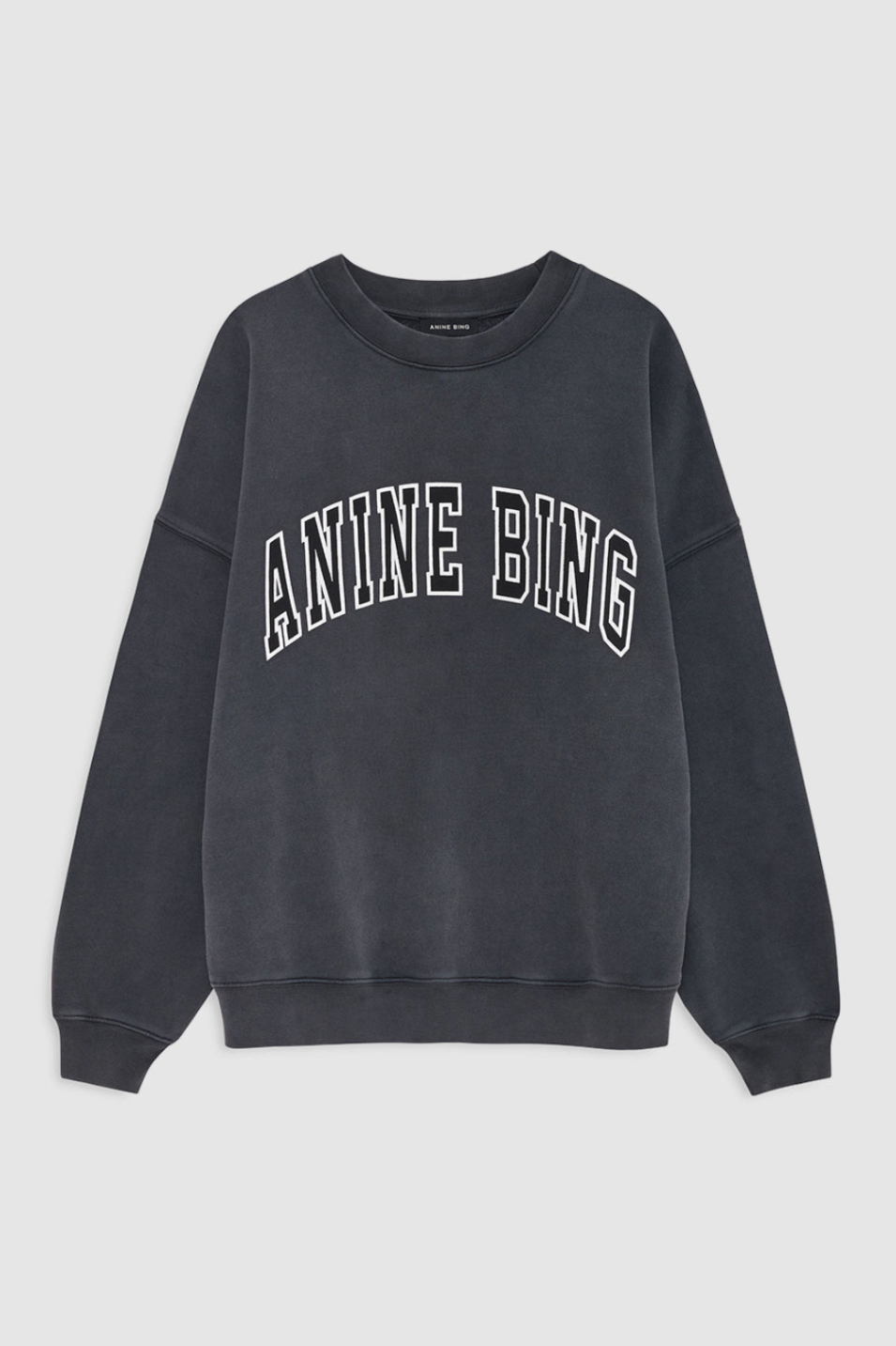 Anine Bing Miles Sweatshirt New Classic in Washed Black | Shop Tula