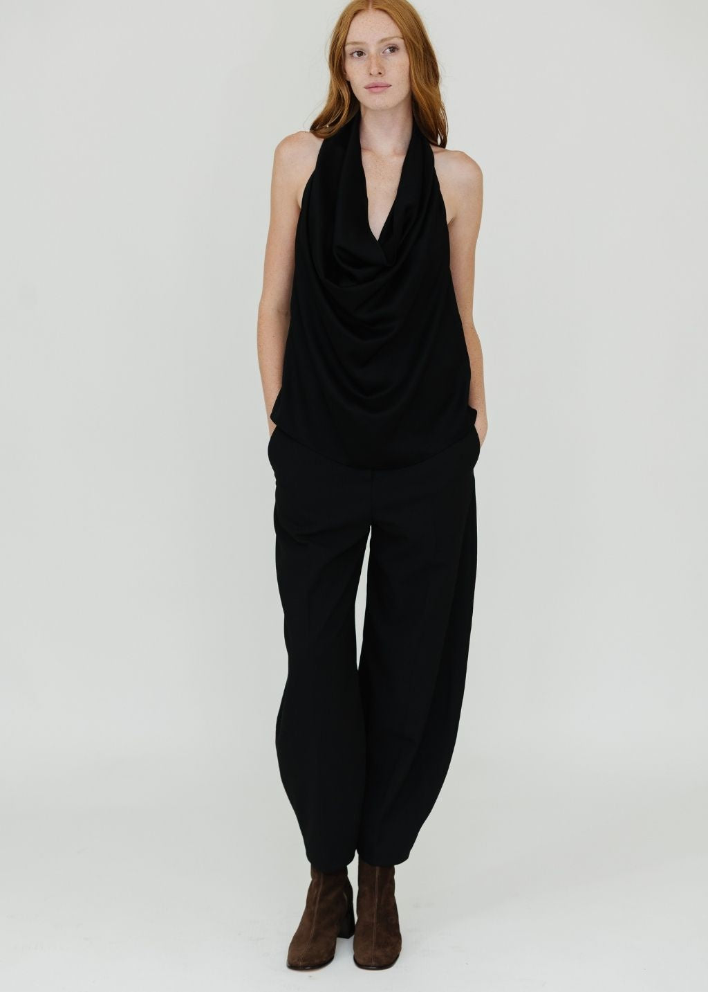 By Malene Birger Charlotte Top in Black | Shop Tula