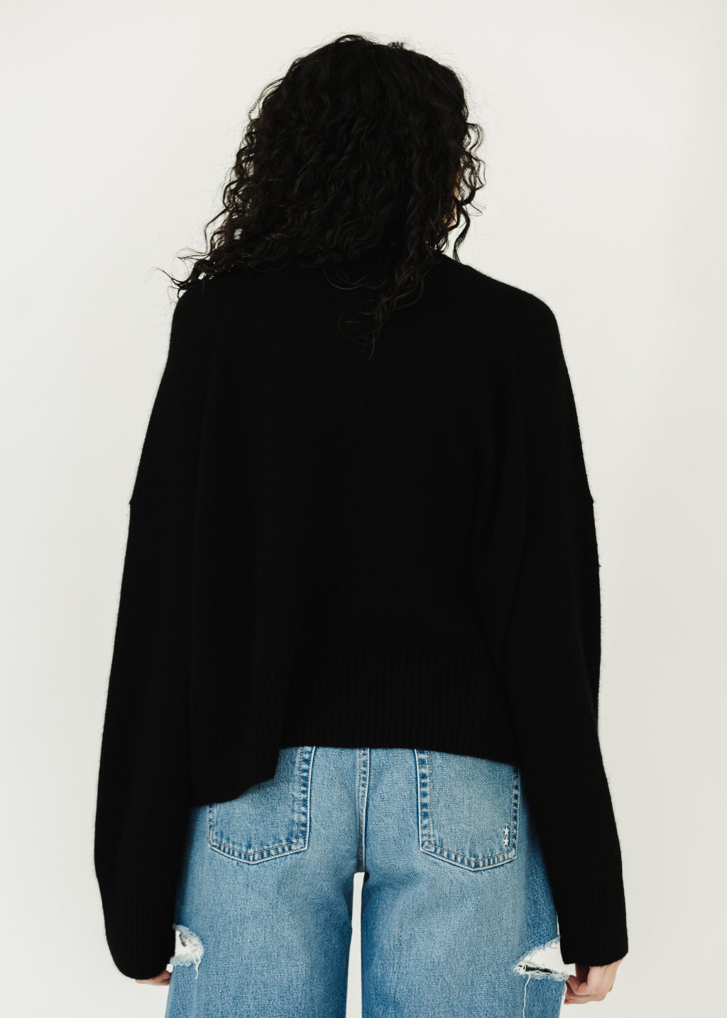 Colorush Chunky Carmen Funnel Neck in Black | Shop Tula