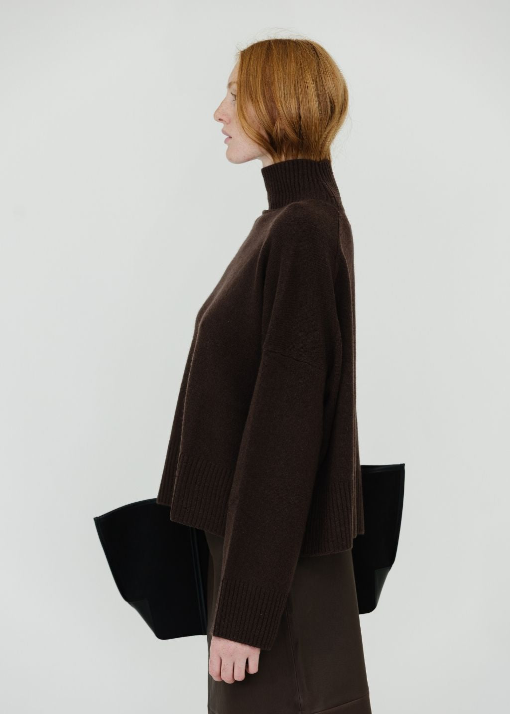 Colorush Chunky Carmen Funnel Neck in Brown | Shop Tula