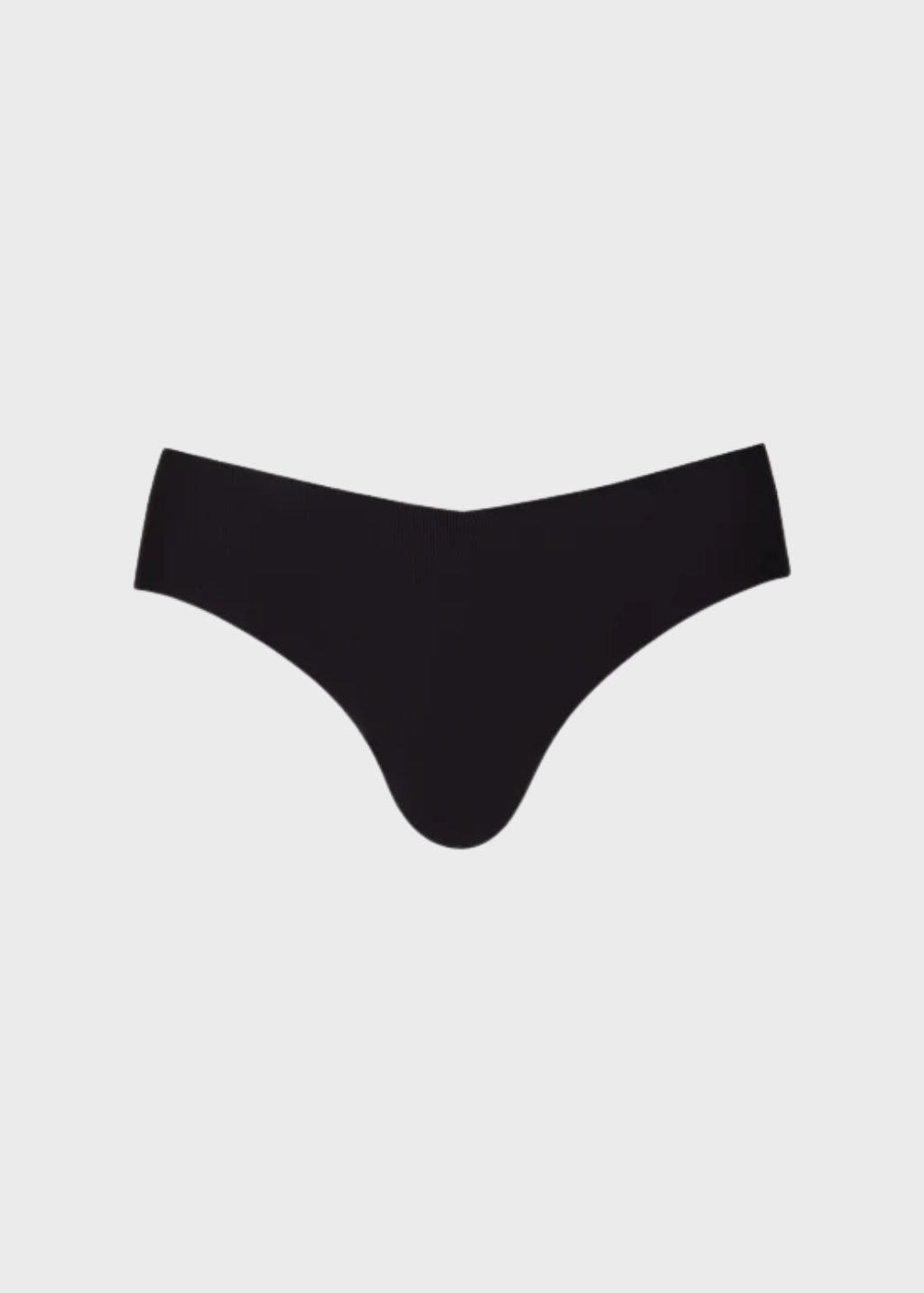 Commando Invisible Rib Thong in Black | Shop Tula