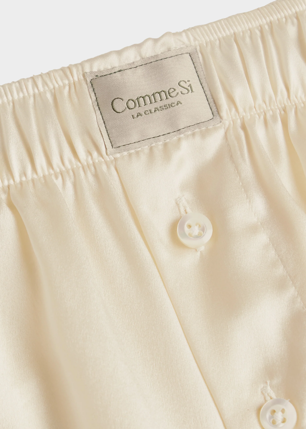 Comme Si La Boxer Classica Silk in Cream | Shop Tula