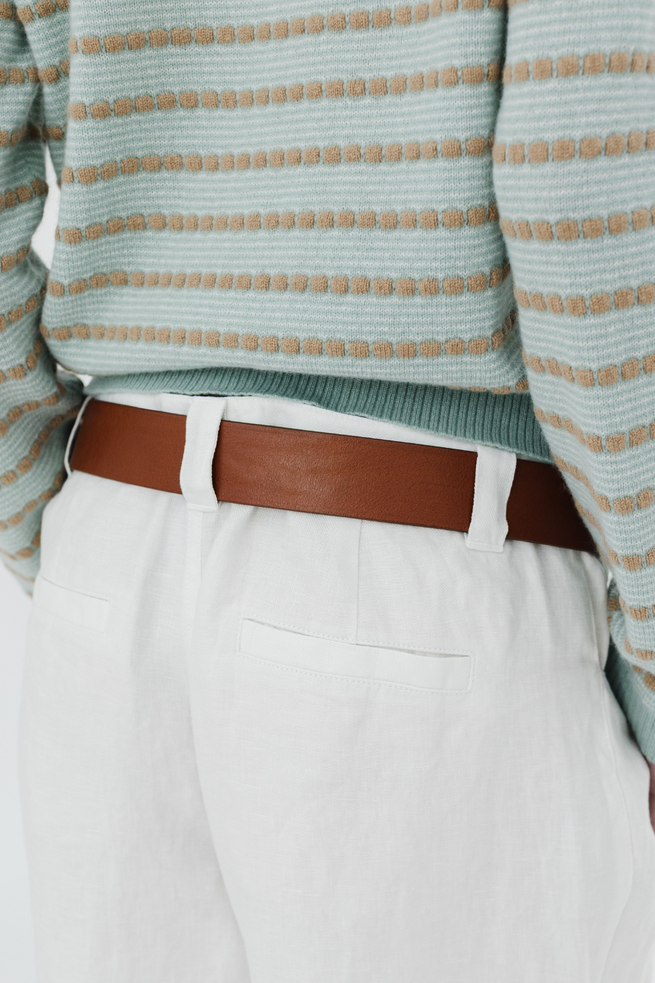 DePalma Leather Clasico Belt in Tobacco/Brass | Shop Tula