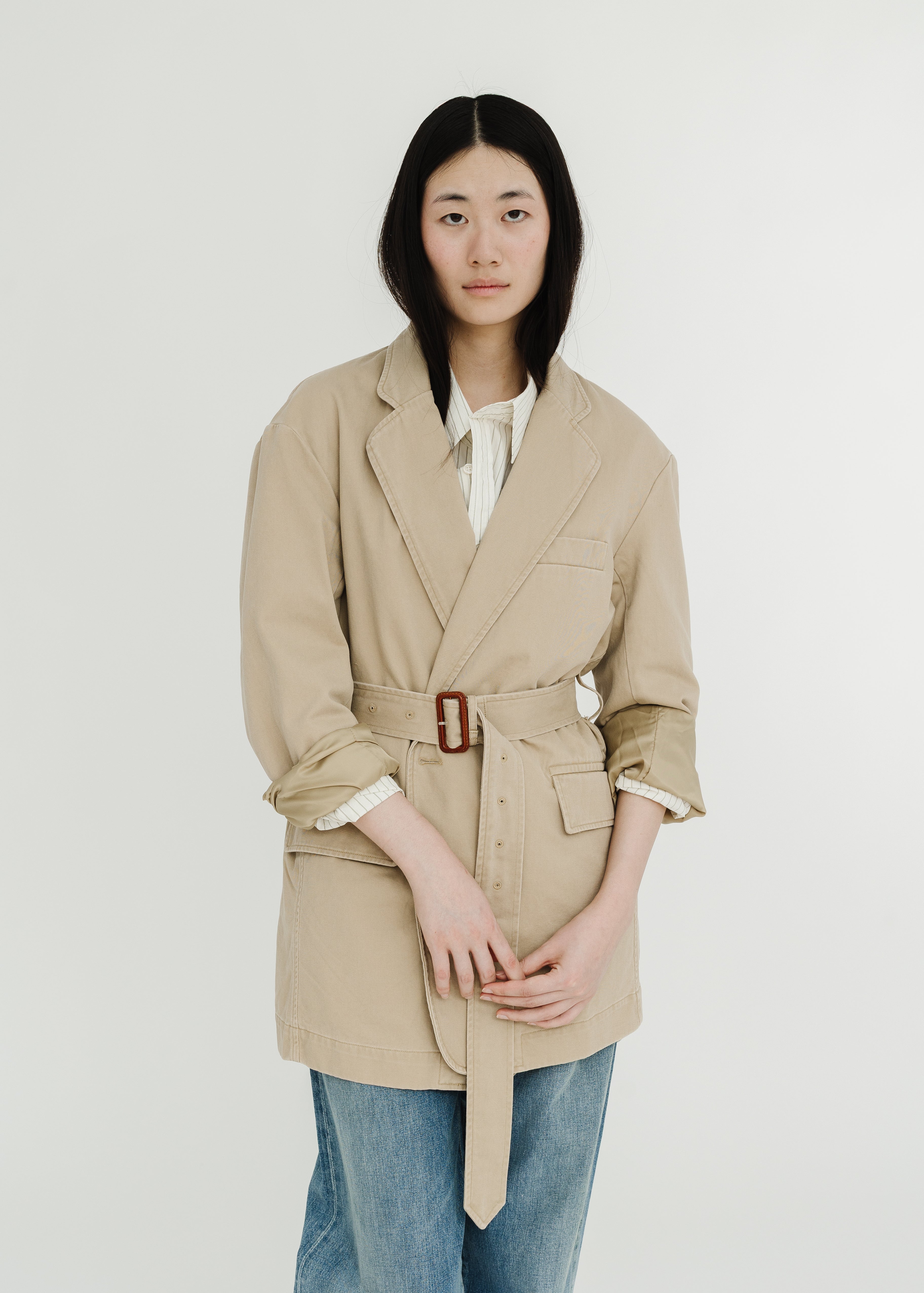 Denimist Deconstructed Blazer With Belt | Shop Tula