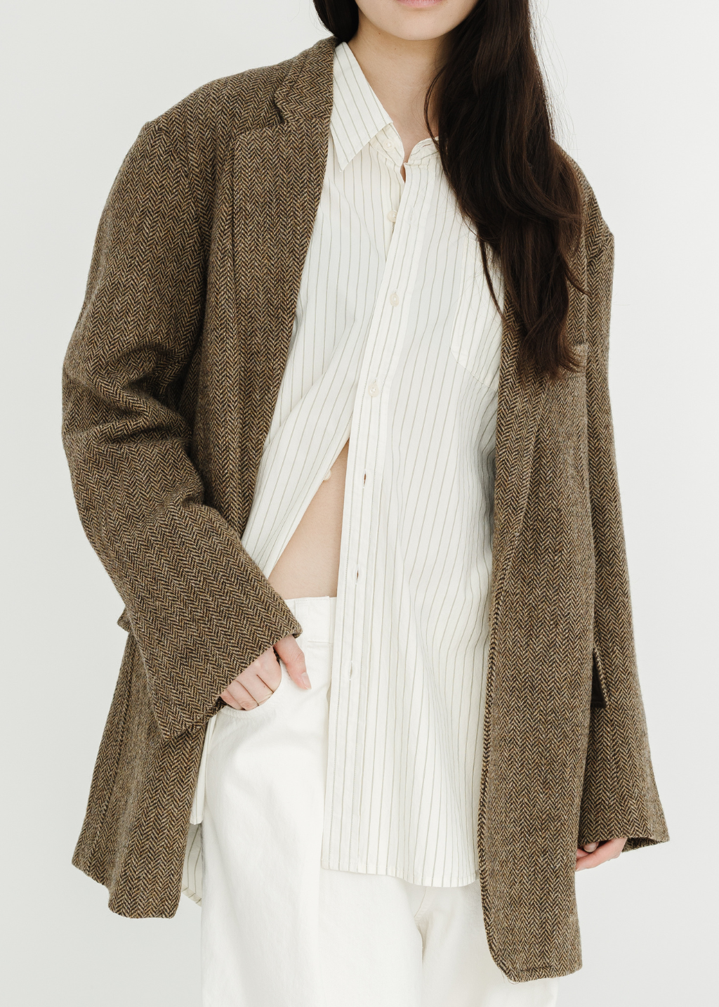 Denimist Deconstructed Blazer in Brown | Shop Tula
