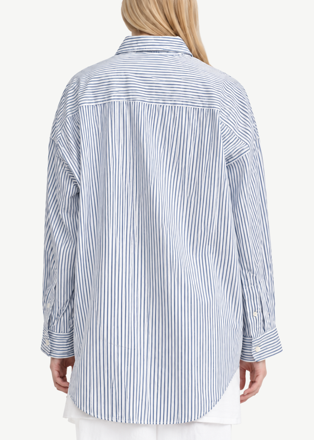 Denimist Sutton Button Front Shirt in Blue Stripe | Shop Tula