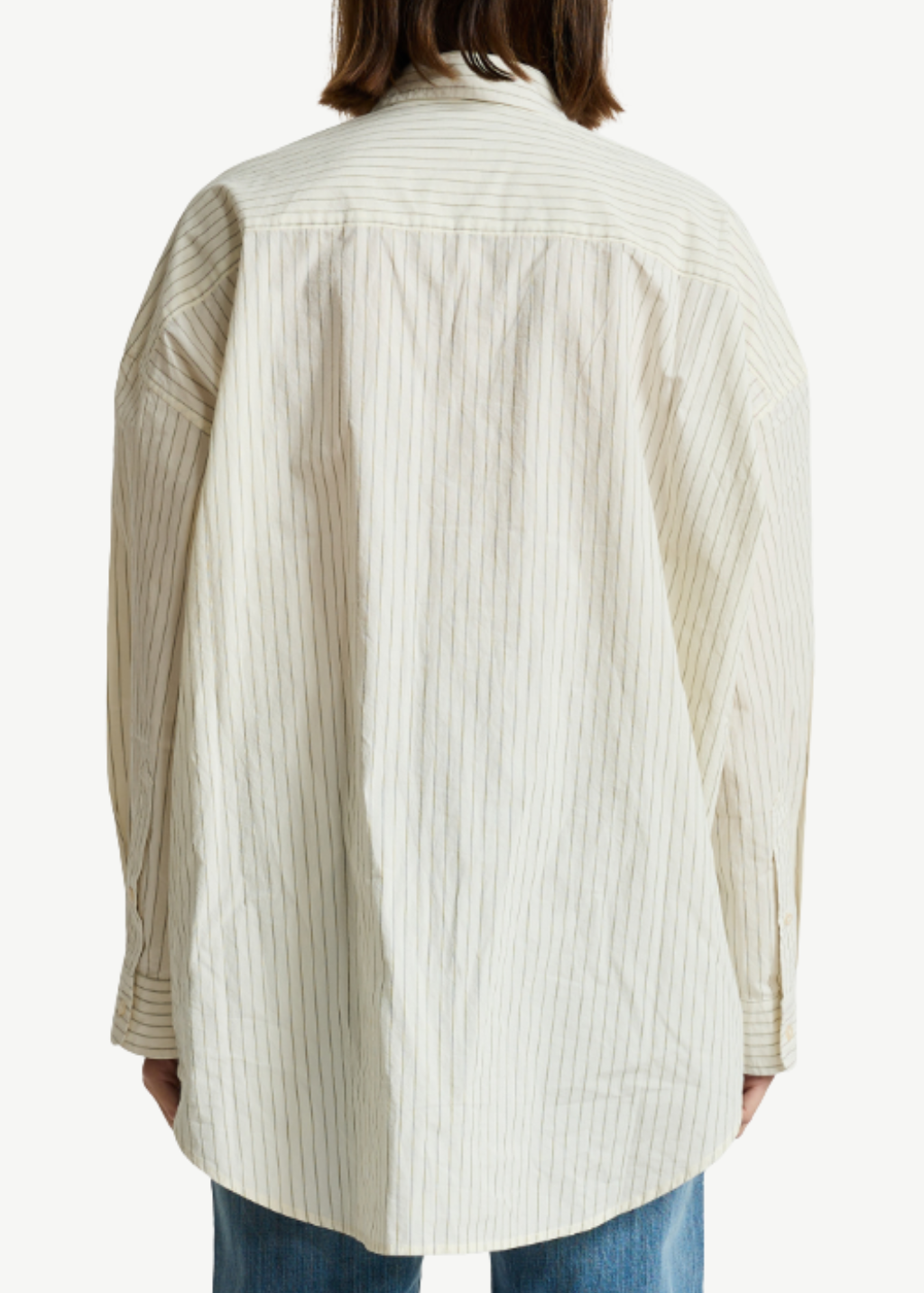 Denimist Sutton Striped Button Front Shirt in Olive Green | Shop Tula