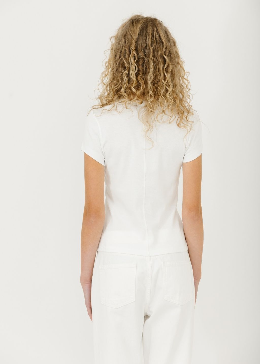 FLORE FLORE Car Baby Tee in White Back | Shop Tula