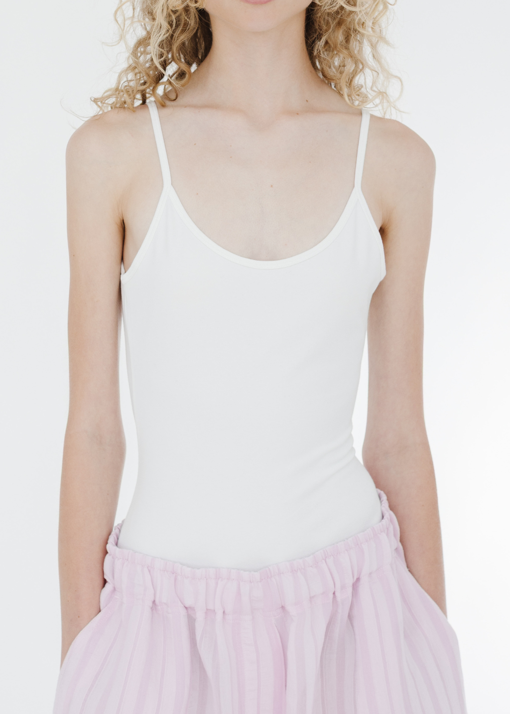 FLORE FLORE Carli Bodysuit in White | Shop Tula